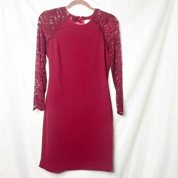 NEW with tags Belle Badgley Mischka Lace Sleeve Dress - Picture 1 of 5